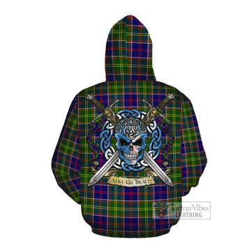 Arnott Tartan Cotton Hoodie with Family Crest Celtic Skull Style Pullover Hoodie - Tartan Vibes Clothing