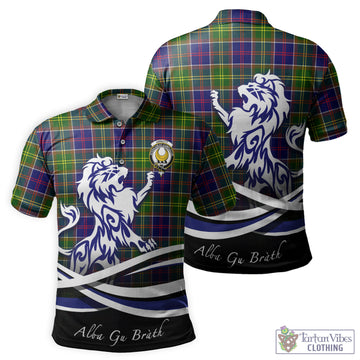 Arnott Tartan Polo Shirt with Alba Gu Brath Regal Lion Emblem - Tartan Vibes Clothing