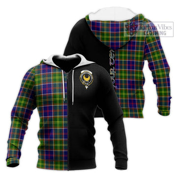 Arnott Tartan Knitted Hoodie with Family Crest and Half Of Me Style