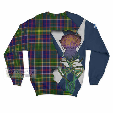 Arnott Tartan Family Crest Sweatshirt Scottish Thistle Celtic Inspired - Tartan Vibes Clothing