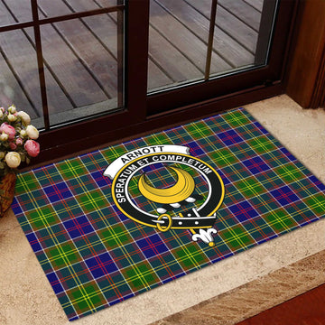 Arnott Tartan Rubber Doormat with Family Crest - Tartan Vibes Clothing