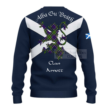 Arnott Tartan Lion Rampant Ugly Sweater Proudly Display Your Heritage with Alba Gu Brath and Clan Name - Tartan Vibes Clothing