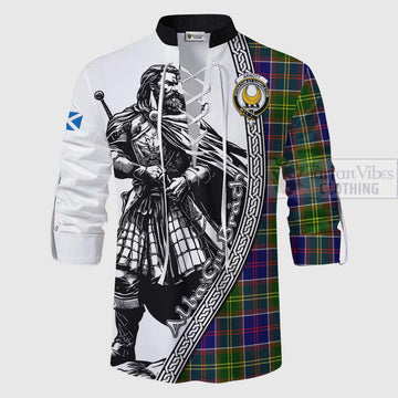 Arnott Tartan Clan Crest Ghillie Kilt Shirt with Highlander Warrior Celtic Style - Tartan Vibes Clothing