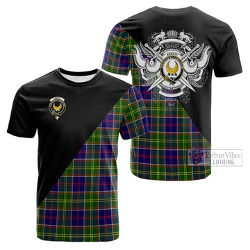 Arnott Tartan Cotton T-shirt with Family Crest and Military Logo Style Kid's Shirt - Tartan Vibes Clothing