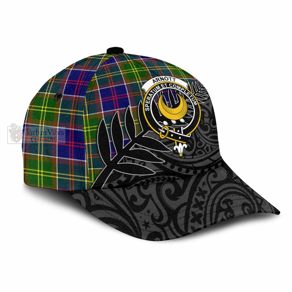 Tartan Vibes Clothing Arnott Tartan Classic Cap with New Zealand Silver Fern Half Style