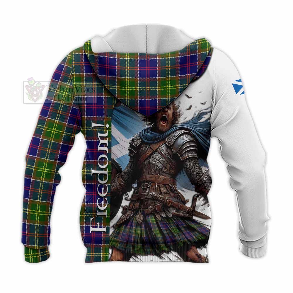 Tartan Vibes Clothing Arnott Crest Tartan Knitted Hoodie Inspired by the Freedom of Scottish Warrior