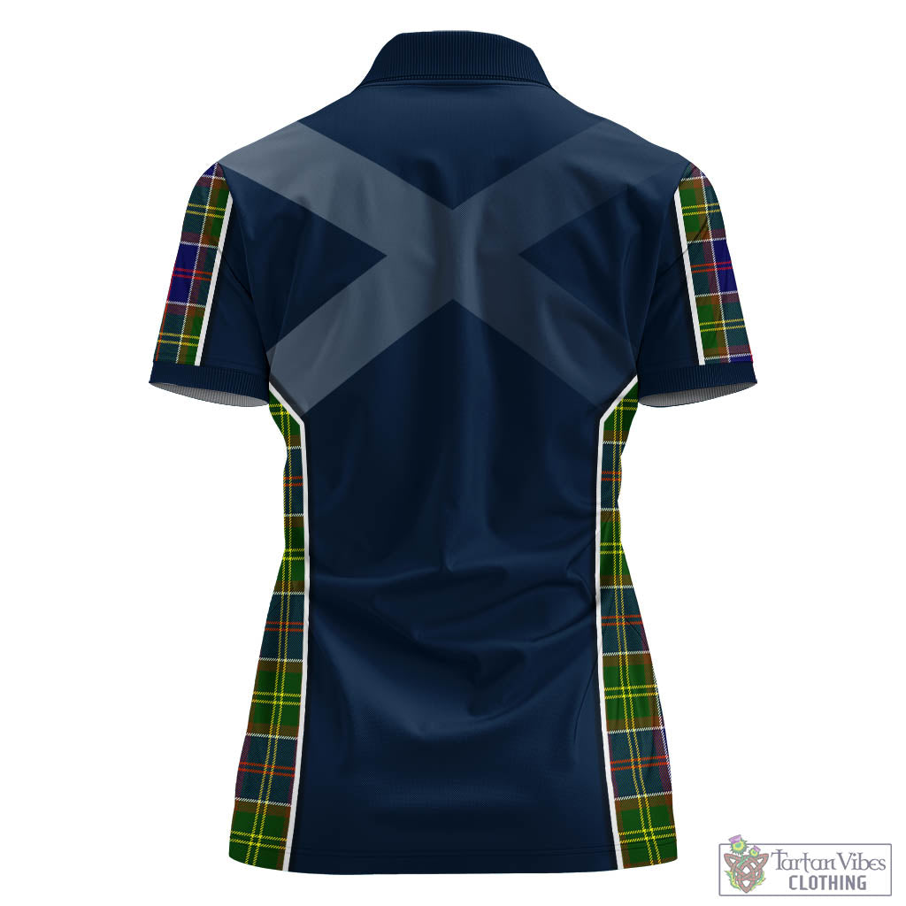 Tartan Vibes Clothing Arnott Tartan Women's Polo Shirt with Family Crest and Scottish Thistle Vibes Sport Style