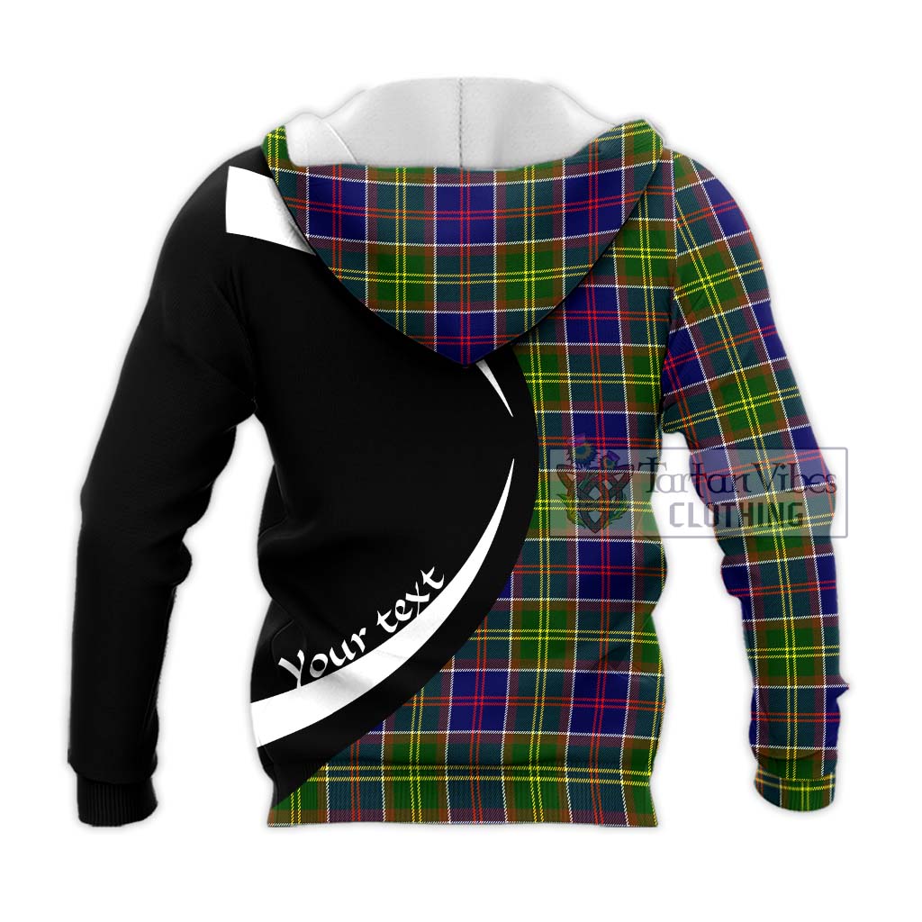 Arnott Tartan Knitted Hoodie with Family Crest Circle Style - Tartan Vibes Clothing