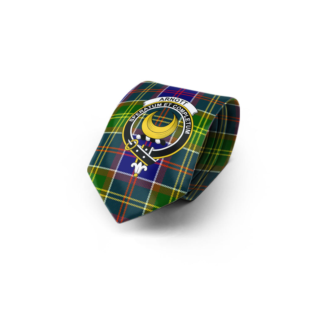 Arnott Tartan Classic Necktie with Family Crest - Tartan Vibes Clothing