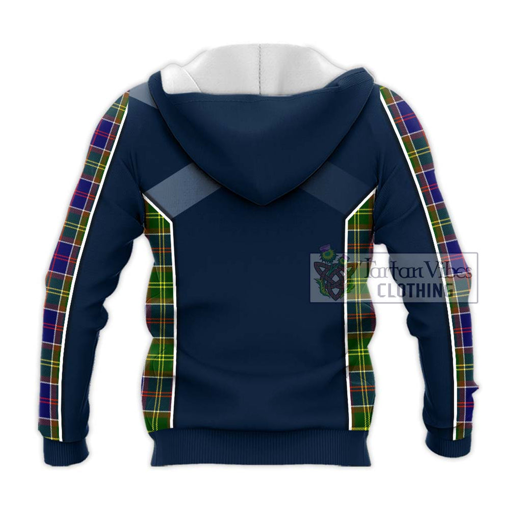 Arnott Tartan Knitted Hoodie with Family Crest and Lion Rampant Vibes Sport Style - Tartan Vibes Clothing