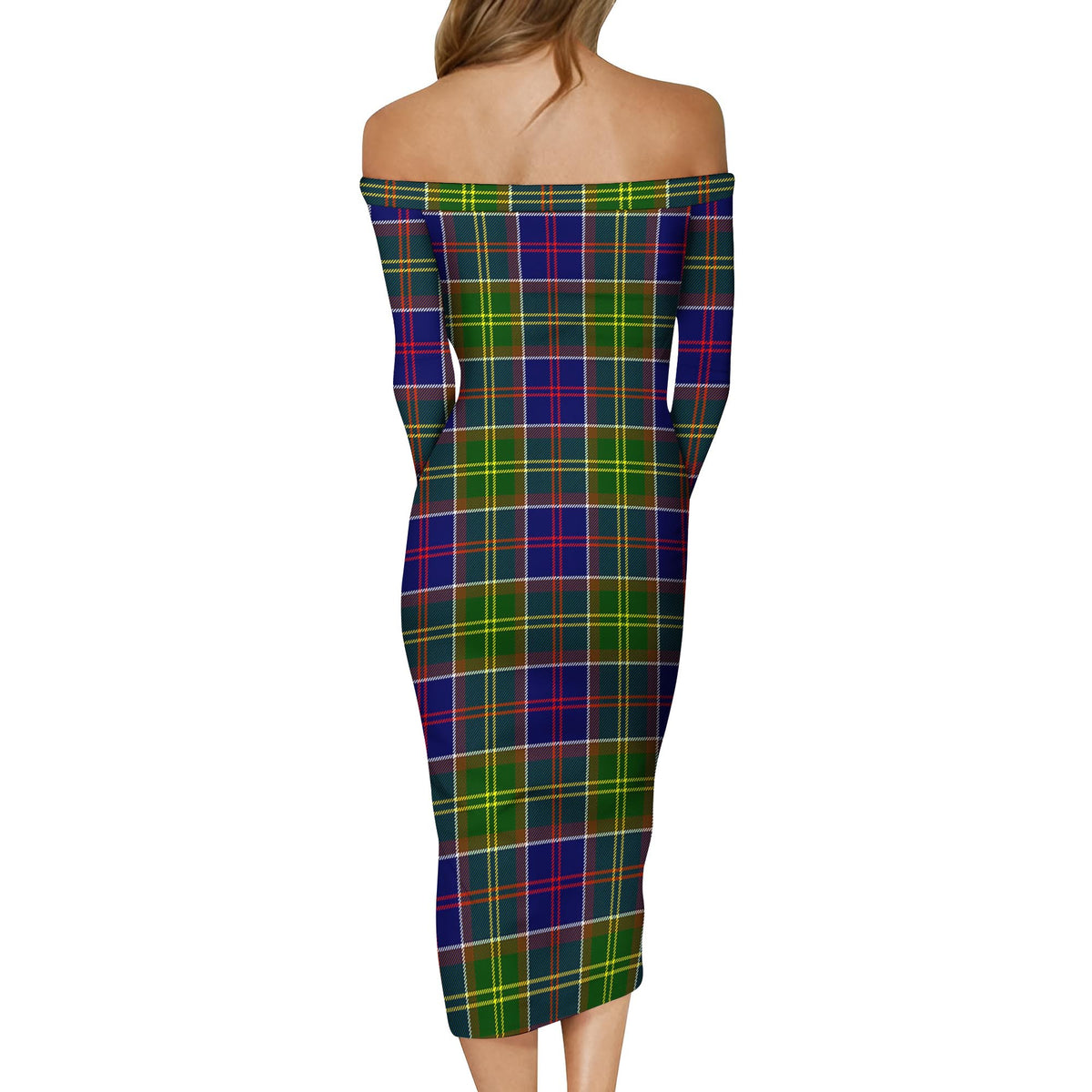 Arnott Tartan Off Shoulder Lady Dress - Tartan Vibes Clothing