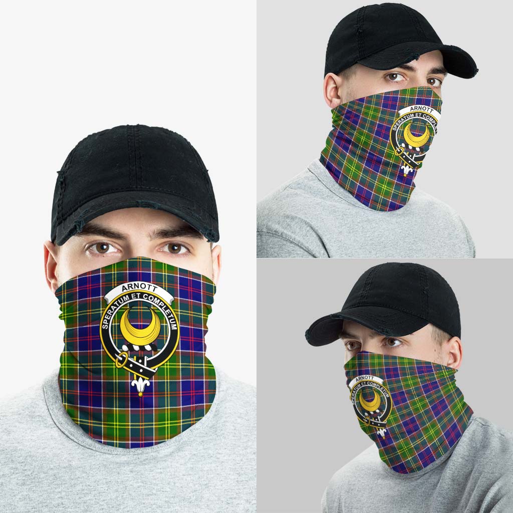 Arnott Tartan Neck Gaiters, Tartan Bandanas, Tartan Head Band with Family Crest