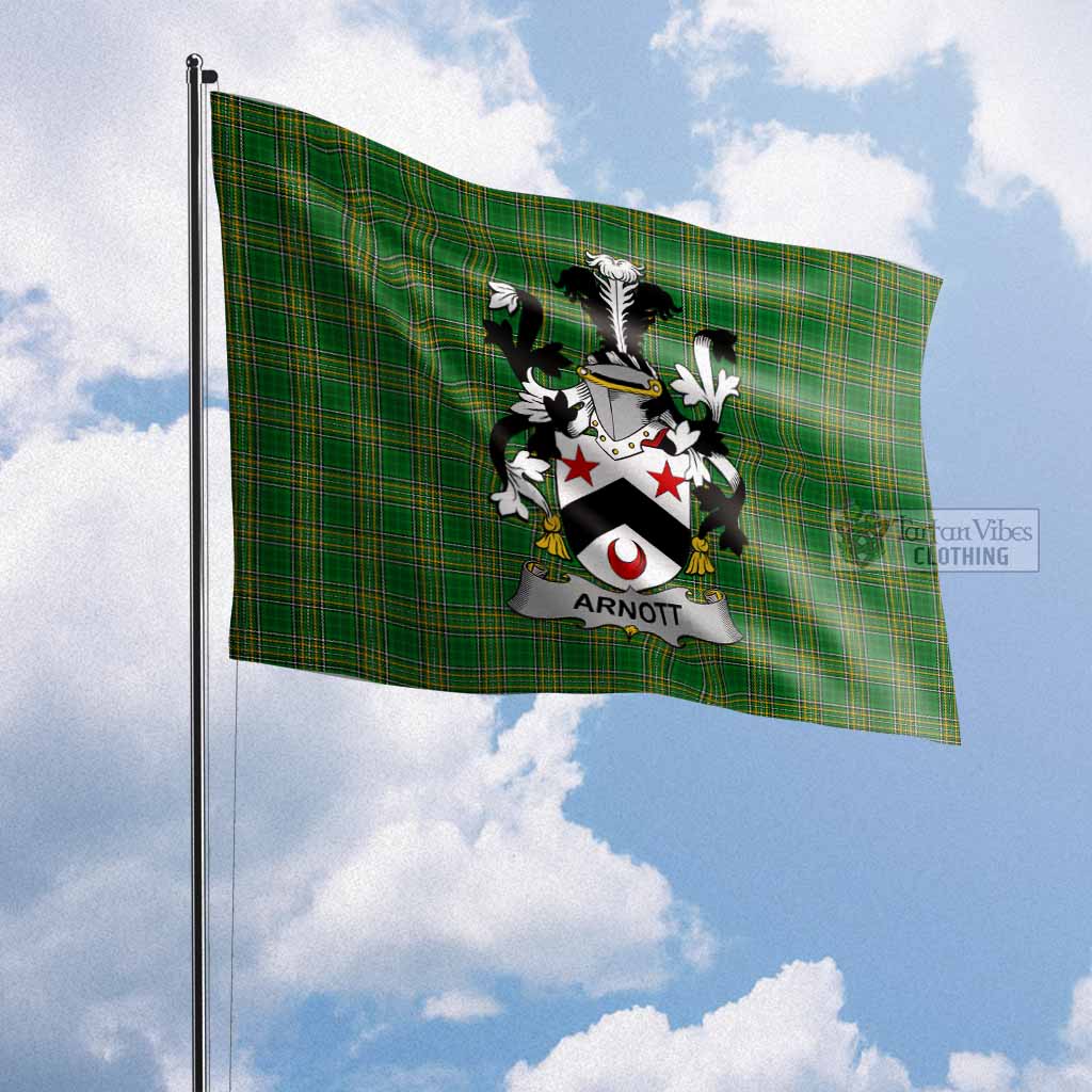 Tartan Vibes Clothing Arnott Irish Clan Flag with Coat of Arms