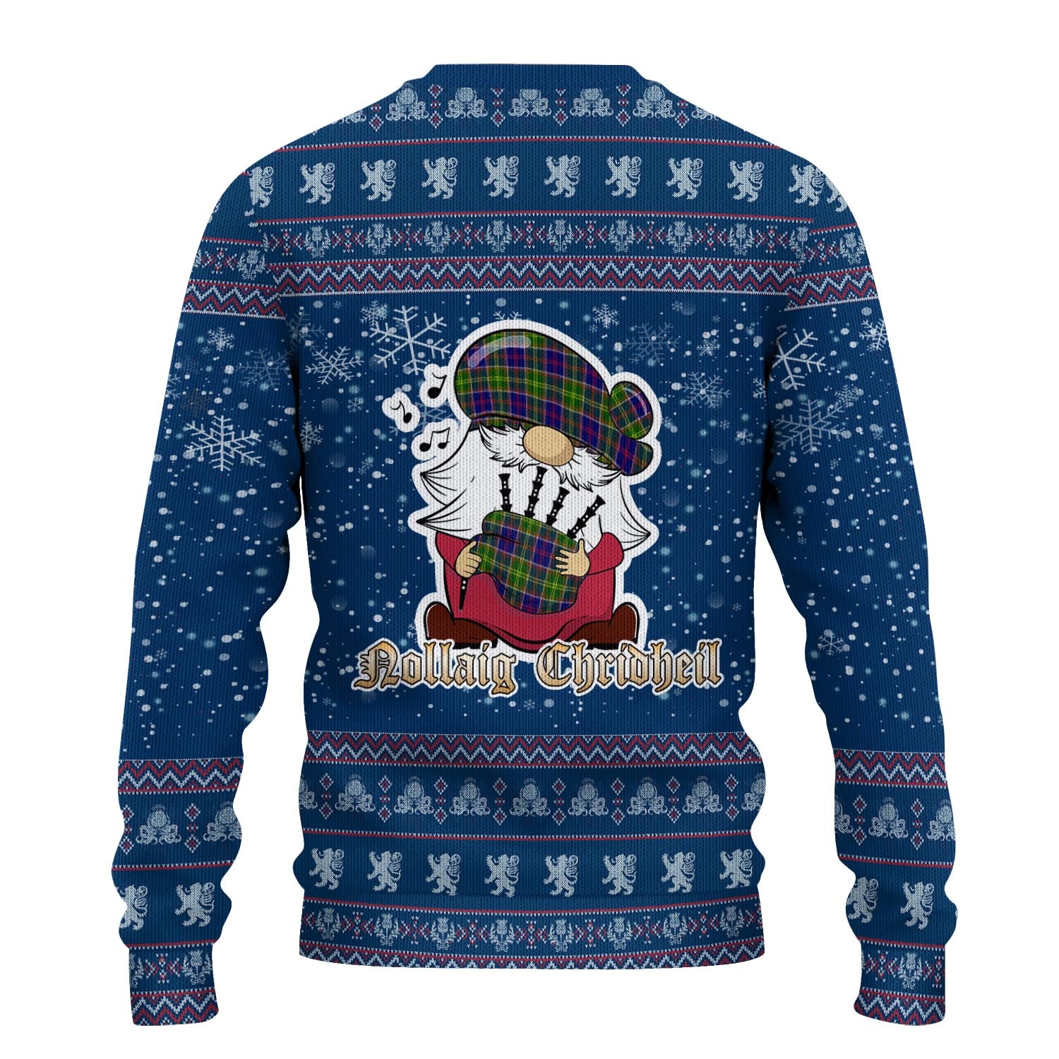 Arnott Clan Christmas Family Knitted Sweater with Funny Gnome Playing Bagpipes - Tartanvibesclothing