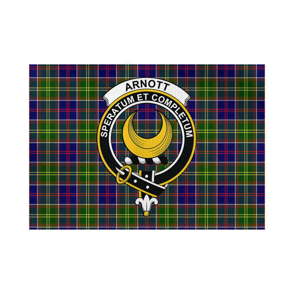 Arnott Tartan Flag with Family Crest - Tartan Vibes Clothing