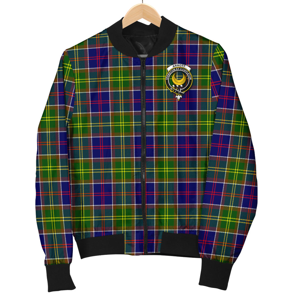 Arnott Tartan Bomber Jacket with Family Crest - Tartanvibesclothing