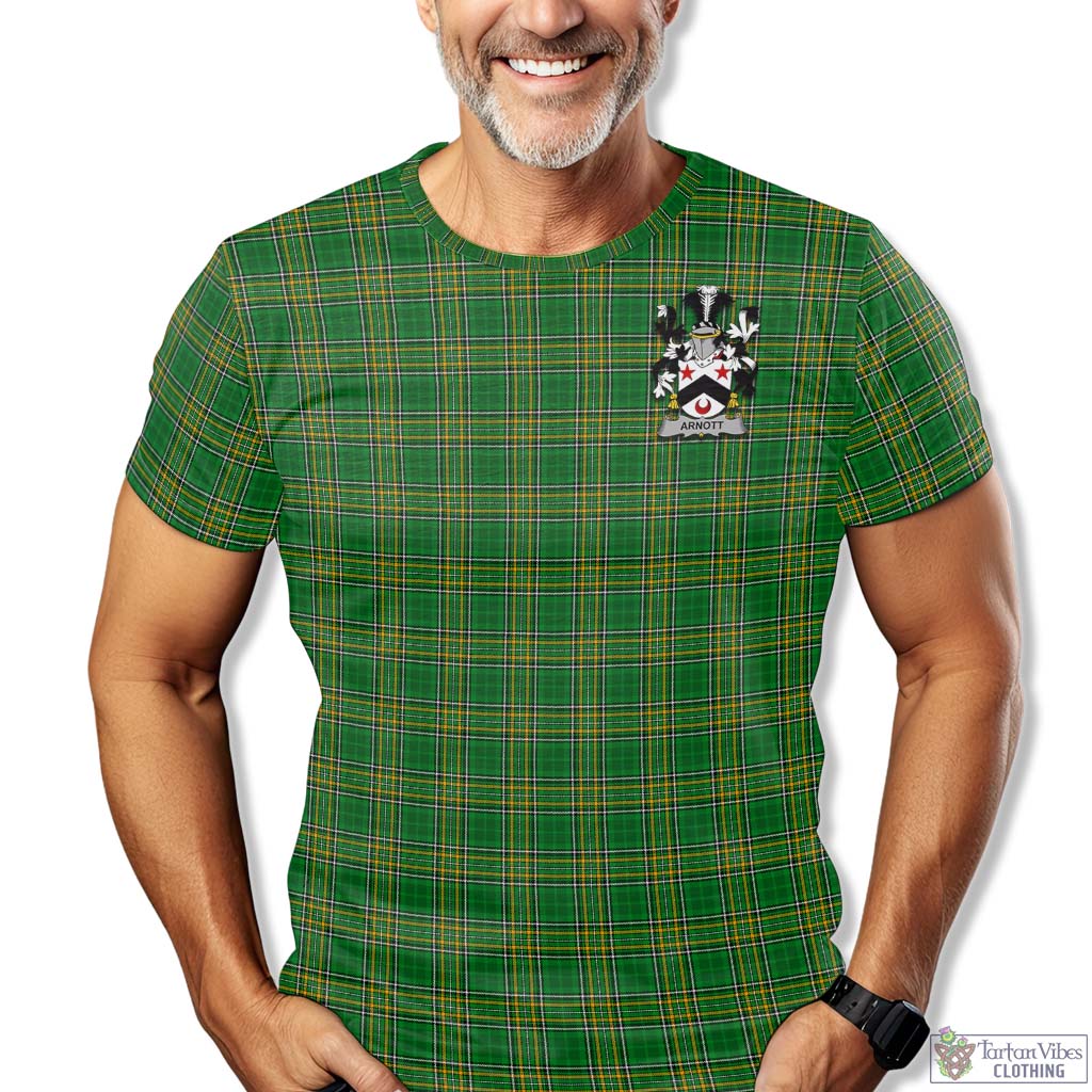 Tartan Vibes Clothing Arnott Ireland Clan Tartan T-Shirt with Family Seal