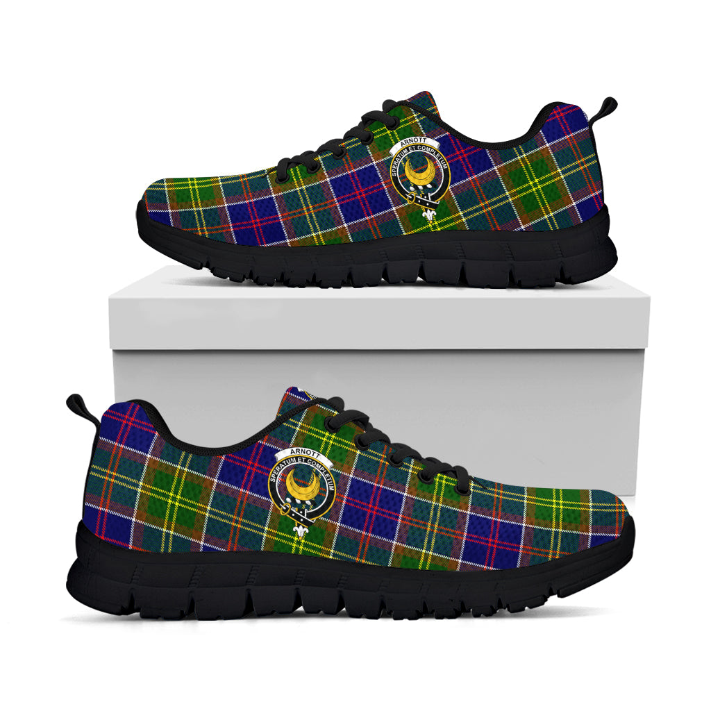 Arnott Tartan Sneakers with Family Crest - Tartan Vibes Clothing