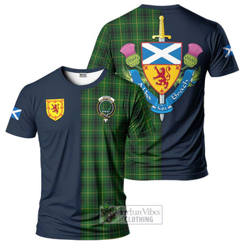 Arthur Tartan T-Shirt Alba with Scottish Lion Royal Arm Half Style