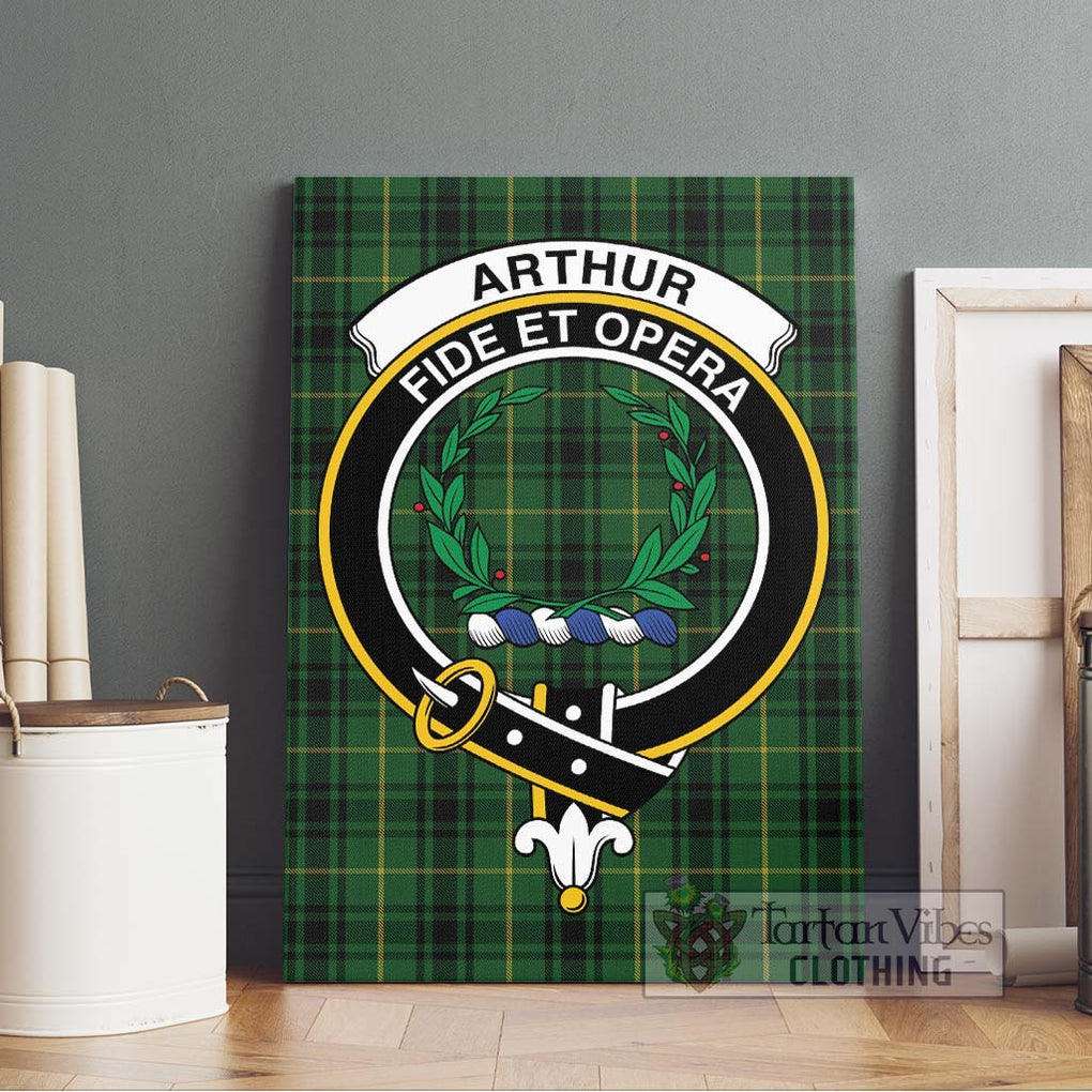 Arthur Tartan Canvas Print Wall Art with Family Crest Without Frame - Tartan Vibes Clothing