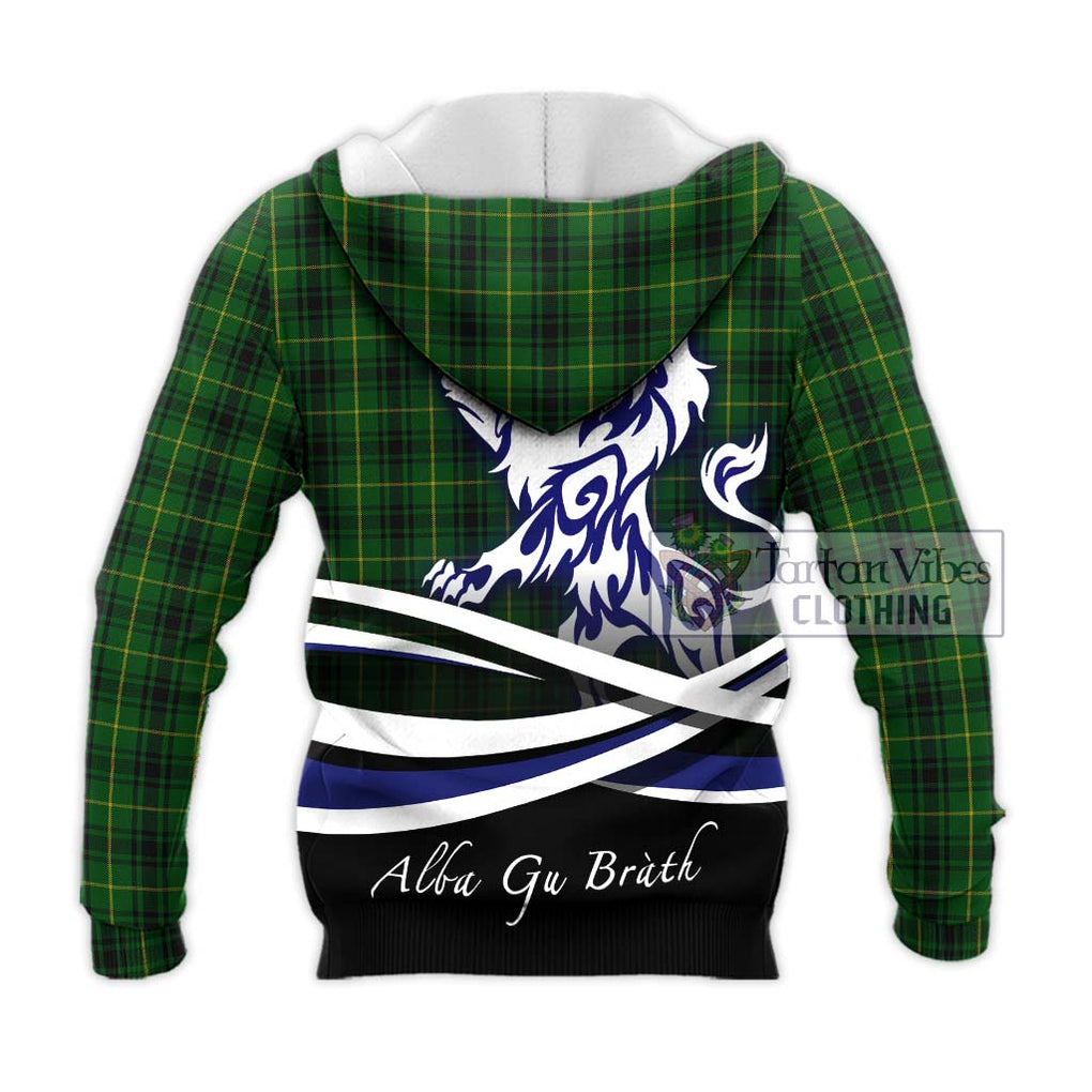 Arthur Tartan Knitted Hoodie with Alba Gu Brath Regal Lion Emblem - Tartanvibesclothing Shop