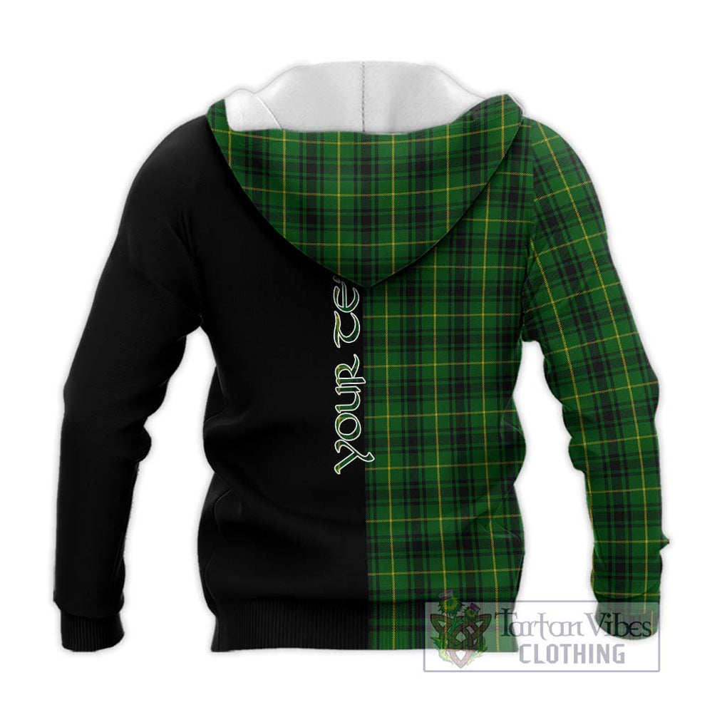 Arthur Tartan Knitted Hoodie with Family Crest and Half Of Me Style - Tartanvibesclothing Shop