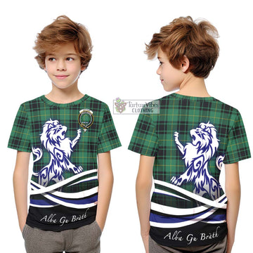 Arthur Ancient Tartan Kid T-Shirt with Alba Gu Brath Regal Lion Emblem