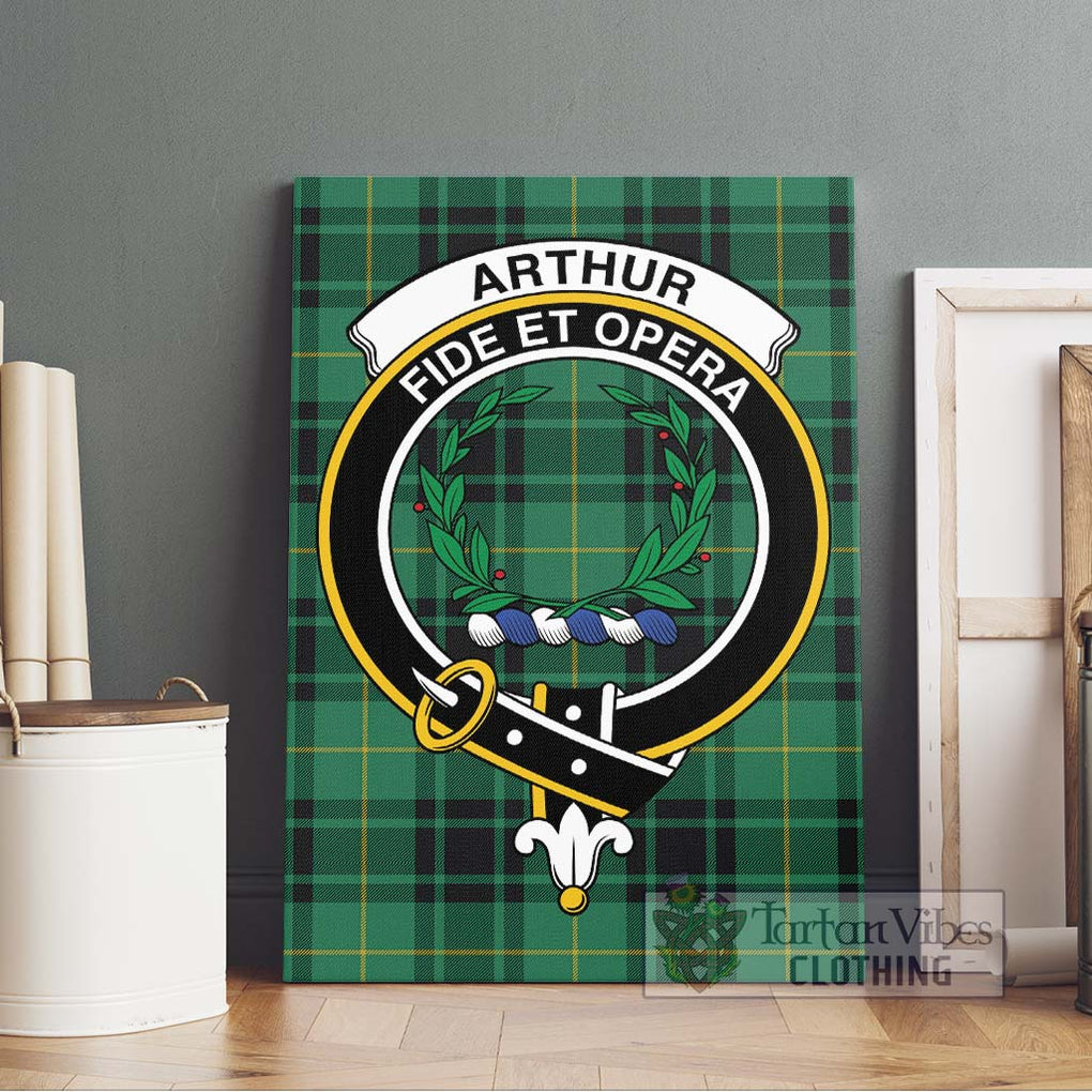 Arthur Ancient Tartan Canvas Print Wall Art with Family Crest Without Frame - Tartan Vibes Clothing