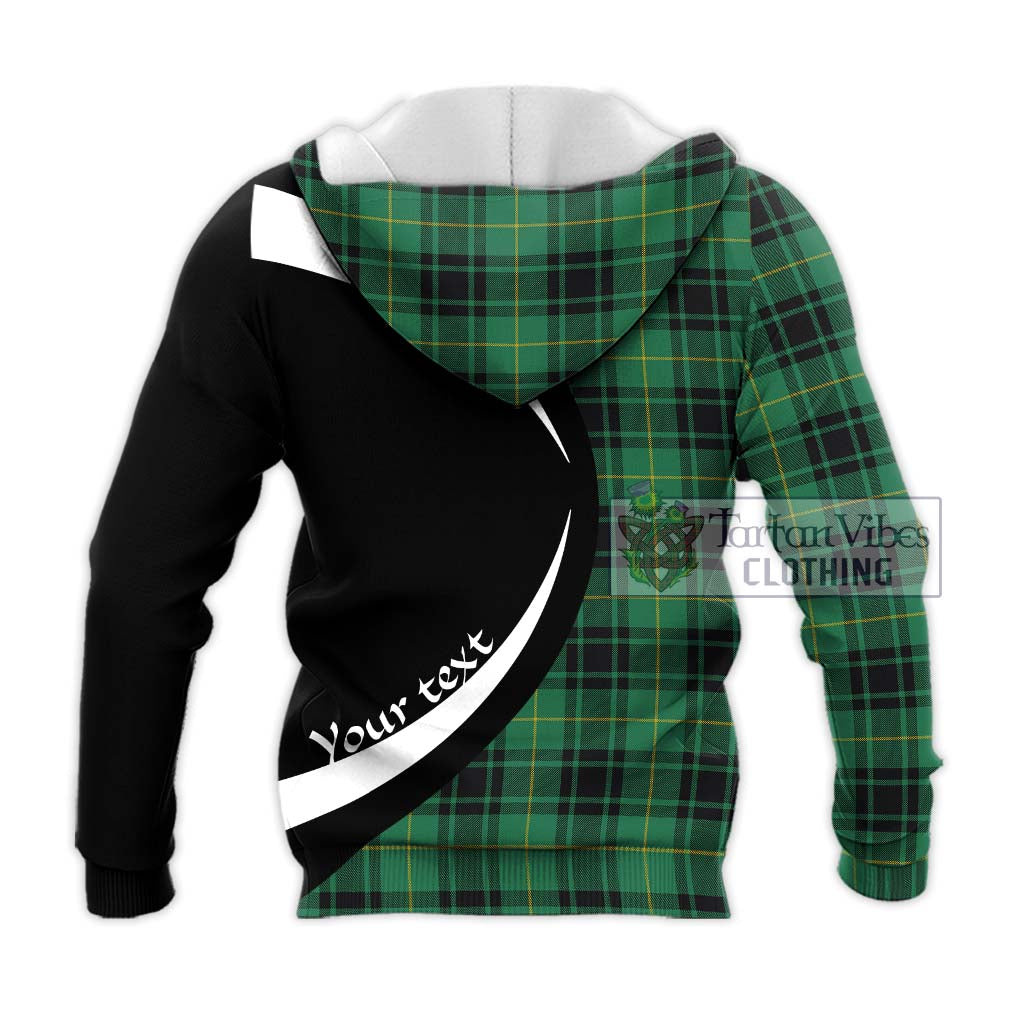 Arthur Ancient Tartan Knitted Hoodie with Family Crest Circle Style - Tartan Vibes Clothing