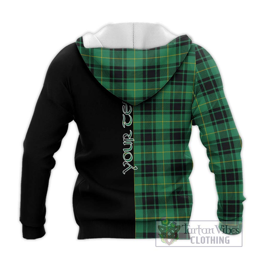 Arthur Ancient Tartan Knitted Hoodie with Family Crest and Half Of Me Style - Tartanvibesclothing Shop