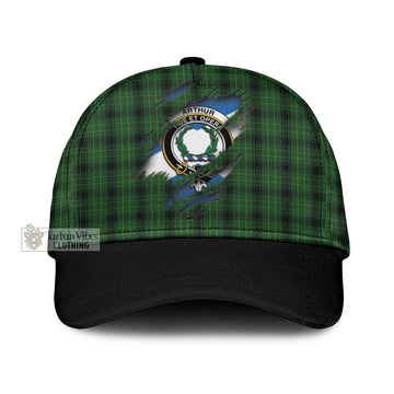 Arthur Highland Tartan Classic Cap with Family Crest In Me Style