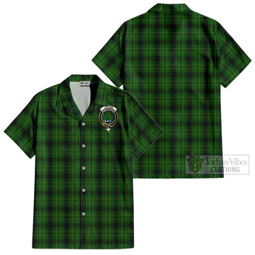 Arthur Highland Tartan Cotton Hawaiian Shirt with Family Crest