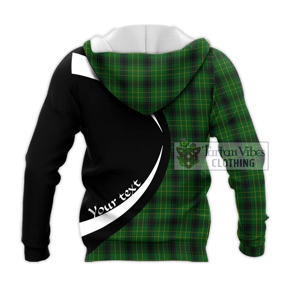 Arthur Highland Tartan Knitted Hoodie with Family Crest Circle Style - Tartan Vibes Clothing