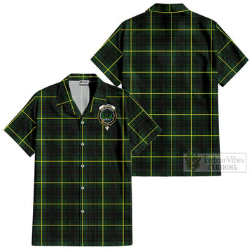 Arthur Modern Tartan Cotton Hawaiian Shirt with Family Crest