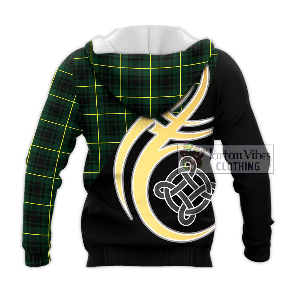 Arthur Modern Tartan Knitted Hoodie with Family Crest and Celtic Symbol Style - Tartan Vibes Clothing