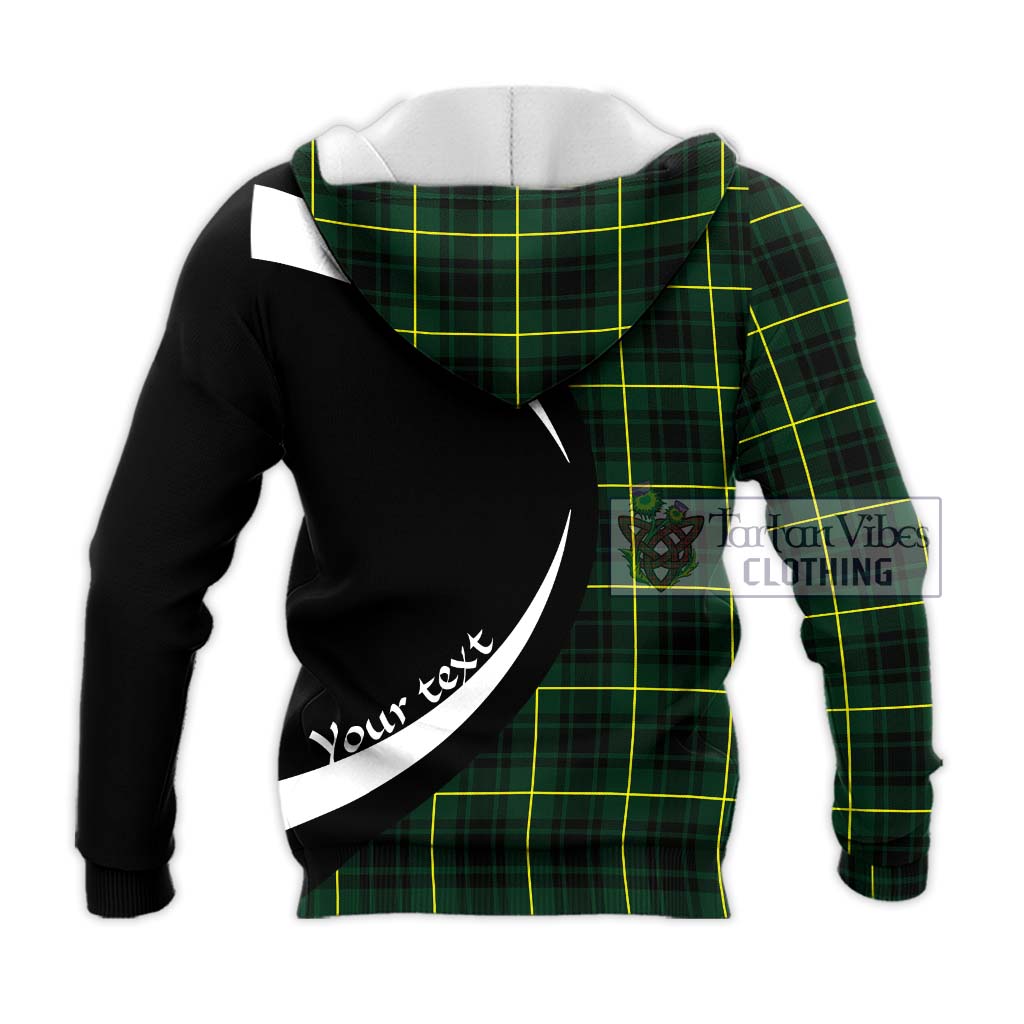 Arthur Modern Tartan Knitted Hoodie with Family Crest Circle Style - Tartan Vibes Clothing