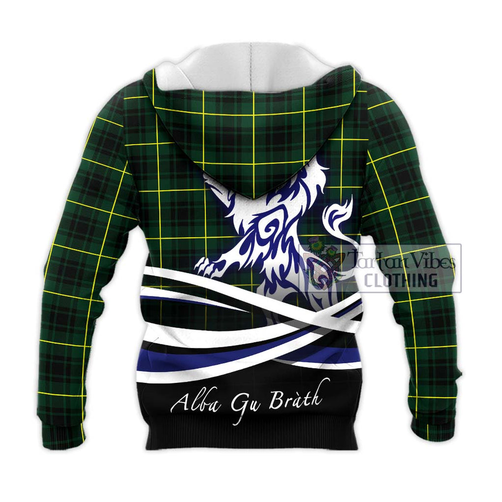 Arthur Modern Tartan Knitted Hoodie with Alba Gu Brath Regal Lion Emblem - Tartanvibesclothing Shop