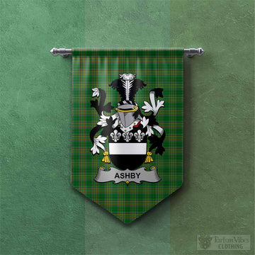 Ashby Irish Clan Tartan Gonfalon, Tartan Banner with Coat of Arms Chevron - Tartan Vibes Clothing