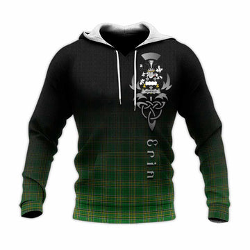 Ashfield Irish Clan Knitted Hoodie with Coat of Arms Erin Go Bragh Celtic Inspired Unisex Knitted Pullover Hoodie - Tartan Vibes Clothing