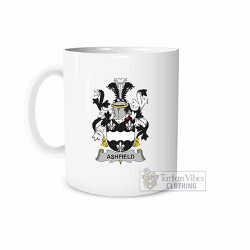 Ashfield Irish Clan Coat of Arms Ceramic Mug White - 2D-tartanvibesclothing