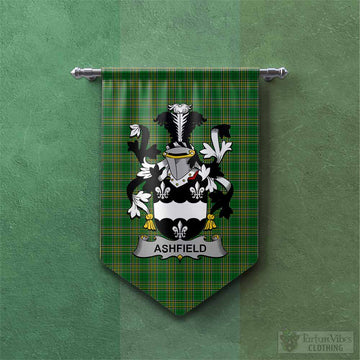 Ashfield Irish Clan Tartan Gonfalon, Tartan Banner with Coat of Arms Chevron - Tartan Vibes Clothing