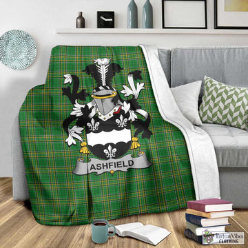 Ashfield Irish Clan Tartan Blanket with Coat of Arms - Tartan Vibes Clothing
