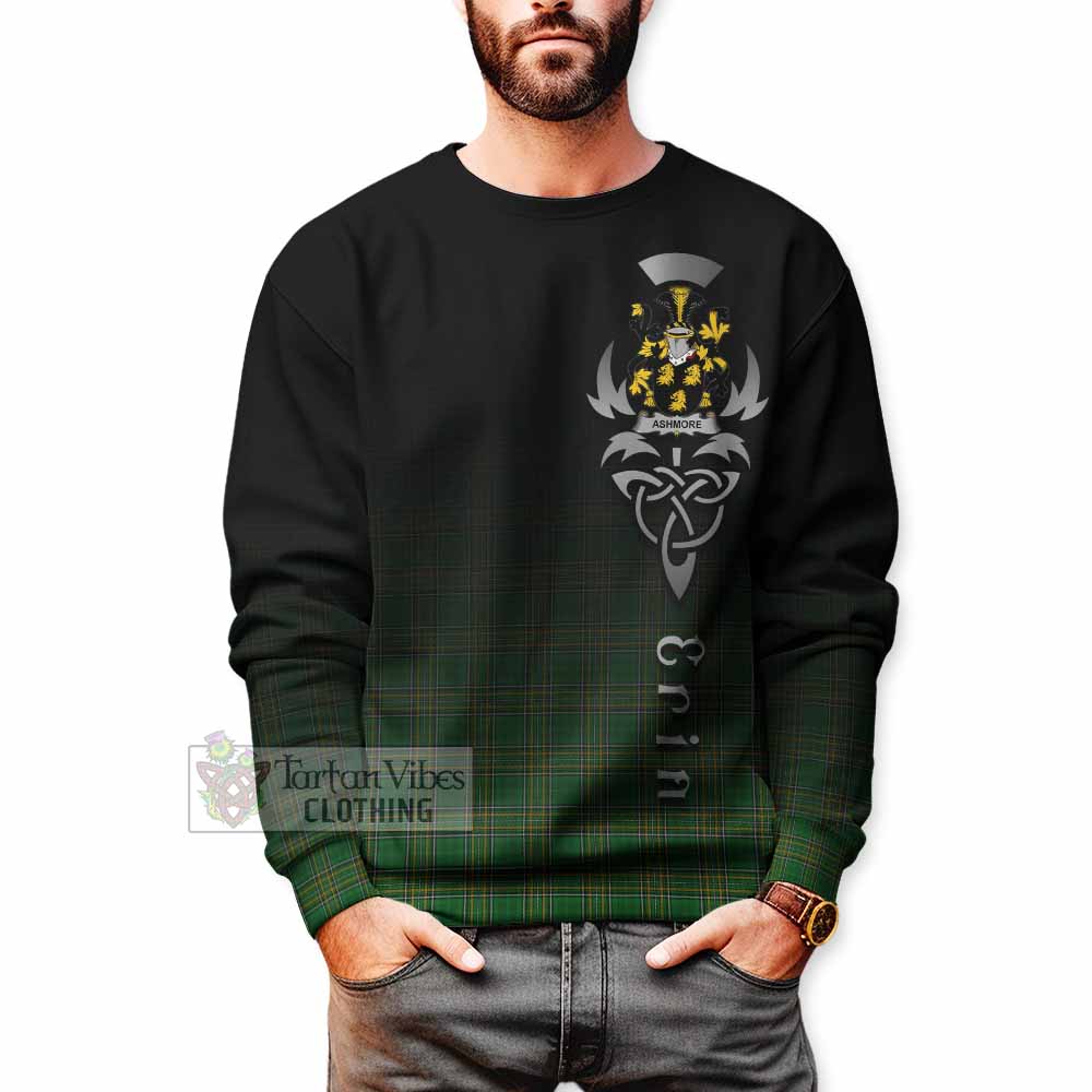 Ashmore Irish Clan Sweatshirt with Coat of Arms Erin Go Bragh Celtic Inspired - Tartan Vibes Clothing