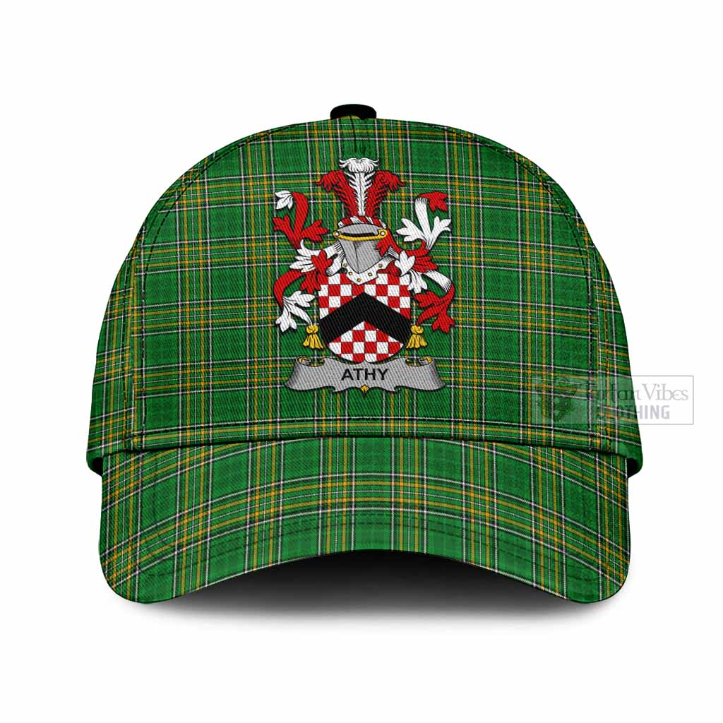 Tartan Vibes Clothing Athy Irish Clan Tartan Classic Cap with Coat of Arms