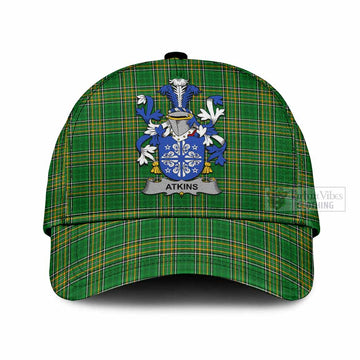 Atkins Irish Clan Tartan Classic Cap with Coat of Arms