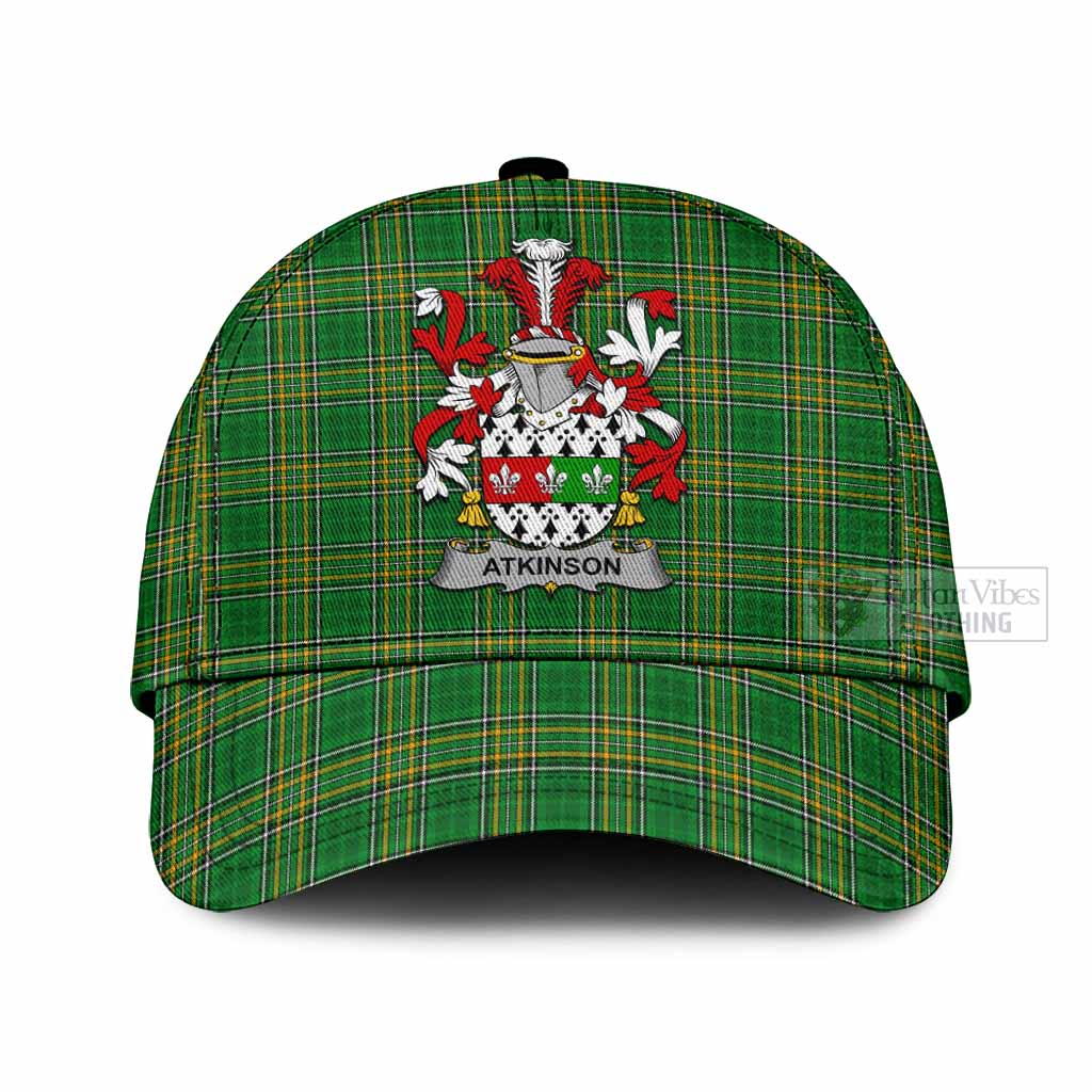 Tartan Vibes Clothing Atkinson Irish Clan Tartan Classic Cap with Coat of Arms