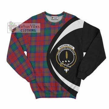 Auchinleck (Affleck) Tartan Sweatshirt with Family Crest Circle Style