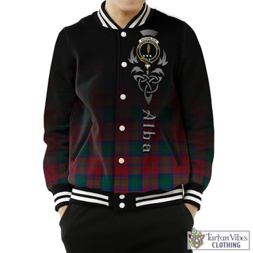 Auchinleck (Affleck) Tartan Baseball Jacket Featuring Alba Gu Brath Family Crest Celtic Inspired