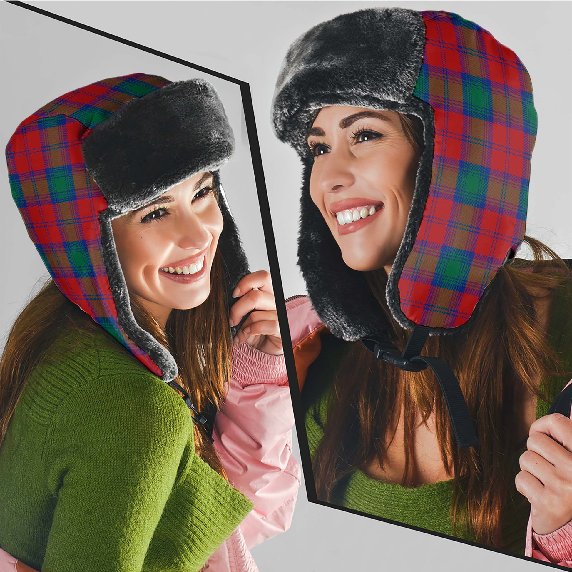 Auchinleck Tartan Winter Trapper Hat Winter Trapper Hat Universal Fit Circumference 22.8in (58cm) - Tartanvibesclothing