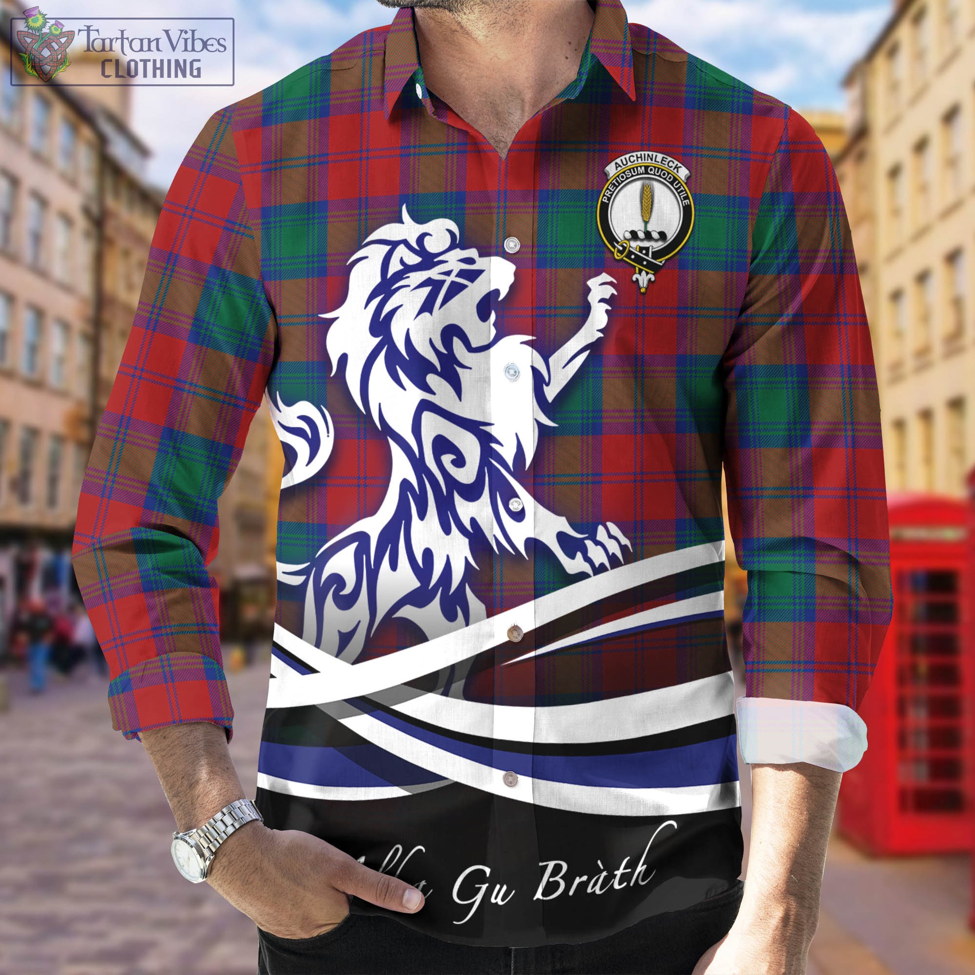 auchinleck-tartan-long-sleeve-button-up-shirt-with-alba-gu-brath-regal-lion-emblem